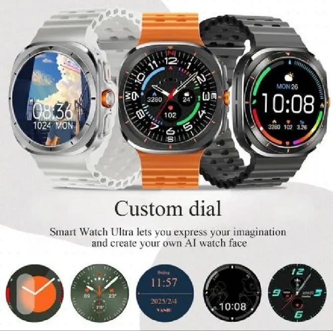 GT7 Ultra Smart Watch – 2.2" HD Display | Bluetooth Calling | Health & Fitness Tracker